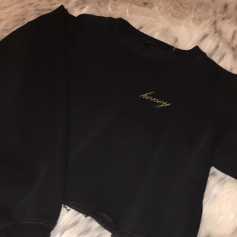 Brandy Melville Cropped Honey Sweater